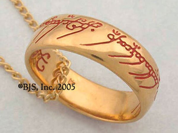 LOTR Ring The One Ring (gold plated)(NN0903) JRR Tolkien The Lord Of 